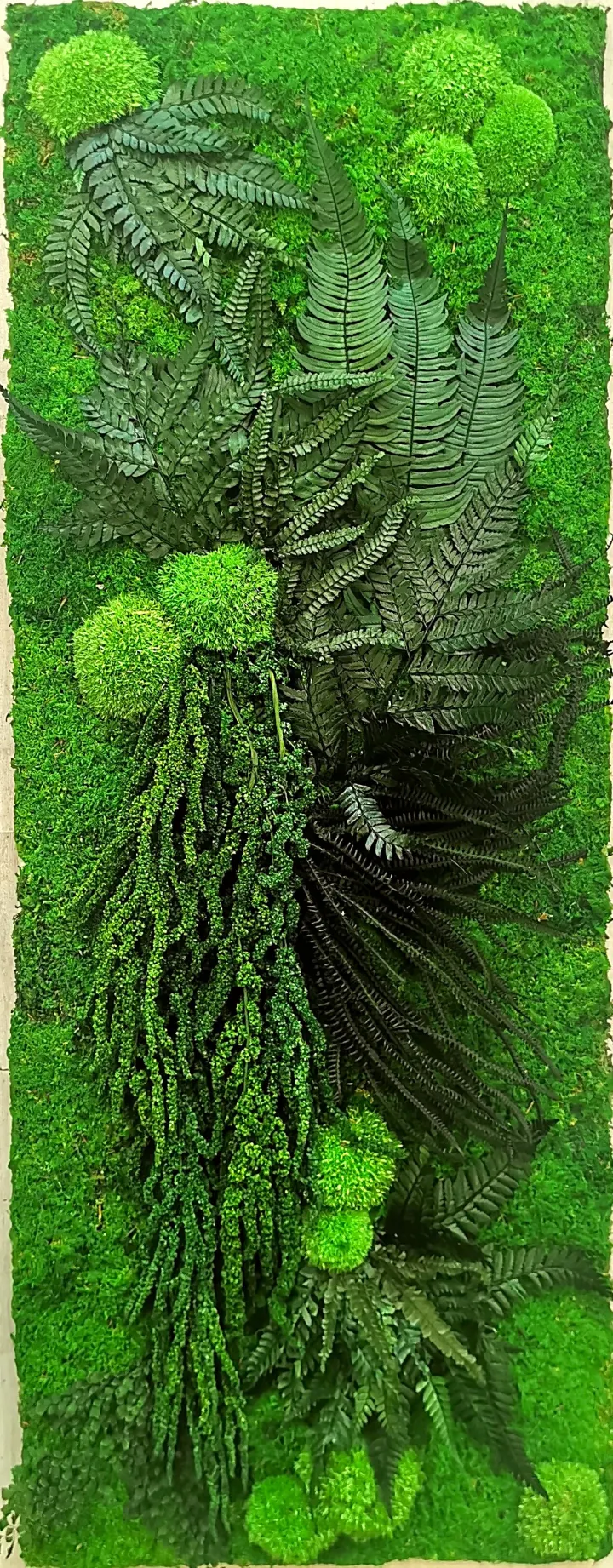 Nástěnný panel 96×36 cm z mixu mechů a stabilizovaných rostlin